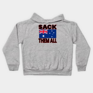 FREEDOM RALLY AUSTRALIA - TRUCKERS FOR FREEDOM -SACK THEM ALL - AUSTRALIAN FLAG Kids Hoodie